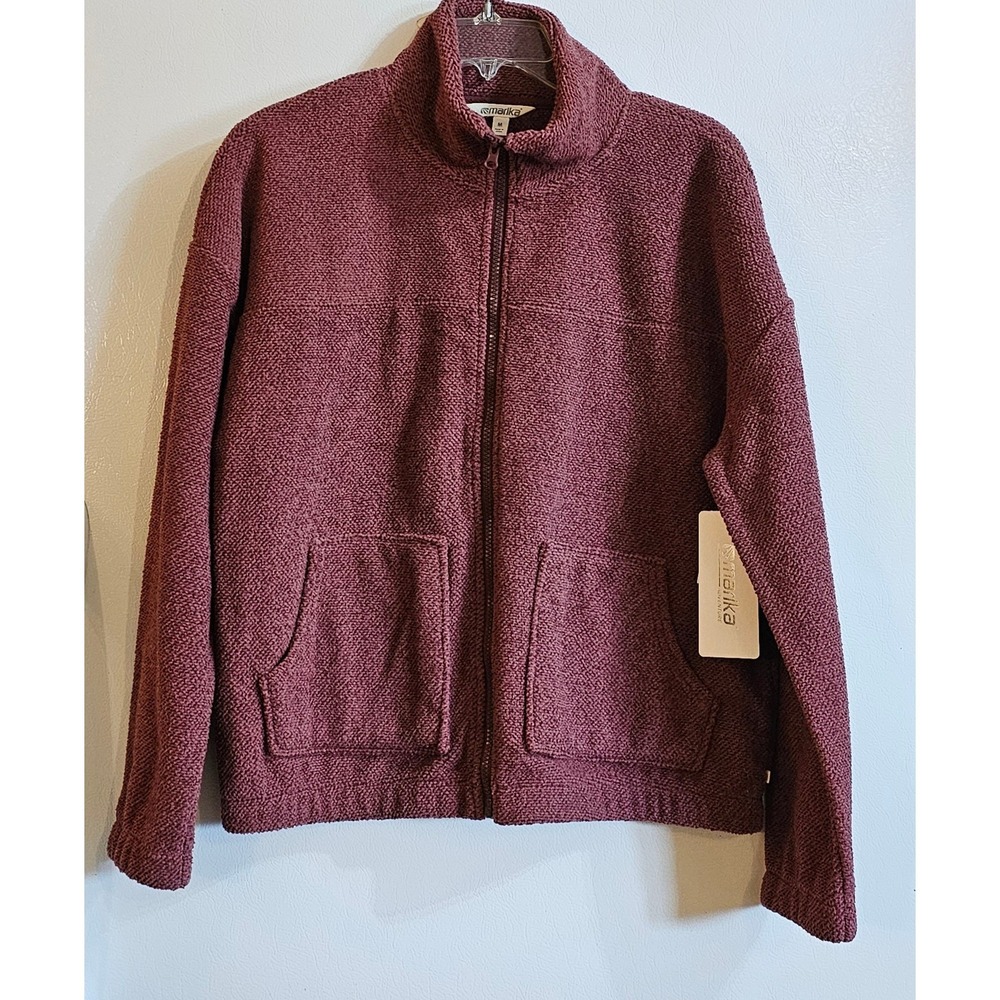 Marika Adventure‎ Mel Jacket Womens Medium Zinfandel Purple Knit Fleece Full Zip